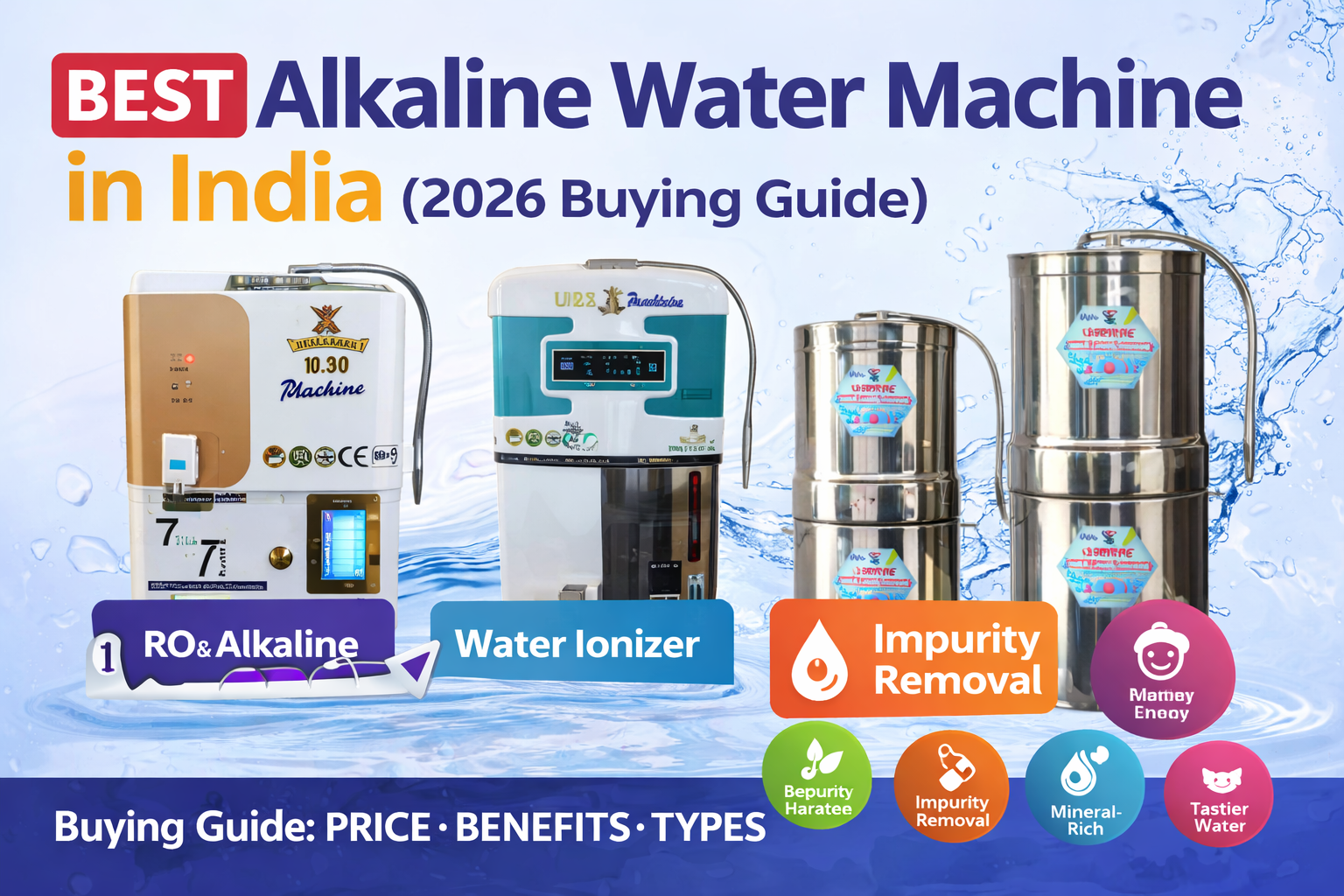 Best Alkaline Water Machine in India (2026 Buying Guide) – Benefits, Types & Price
