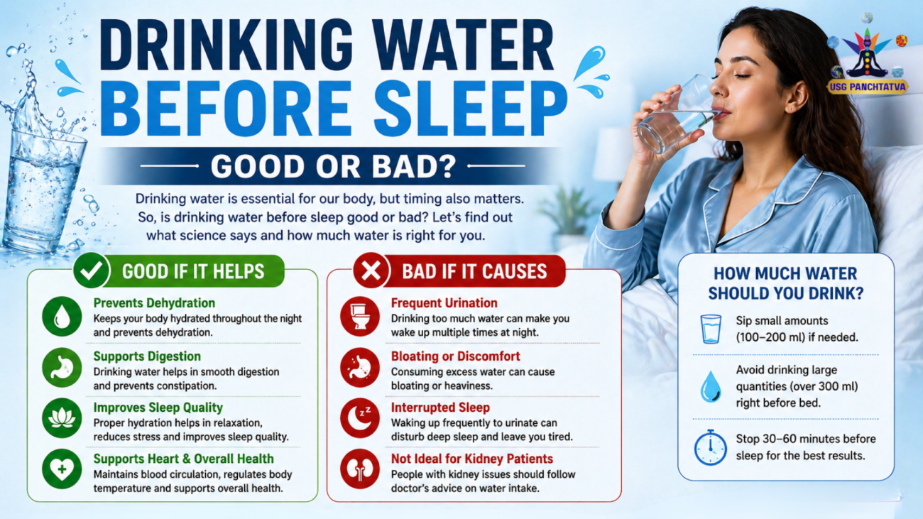 Drinking Water Before Sleep – Good or Bad?